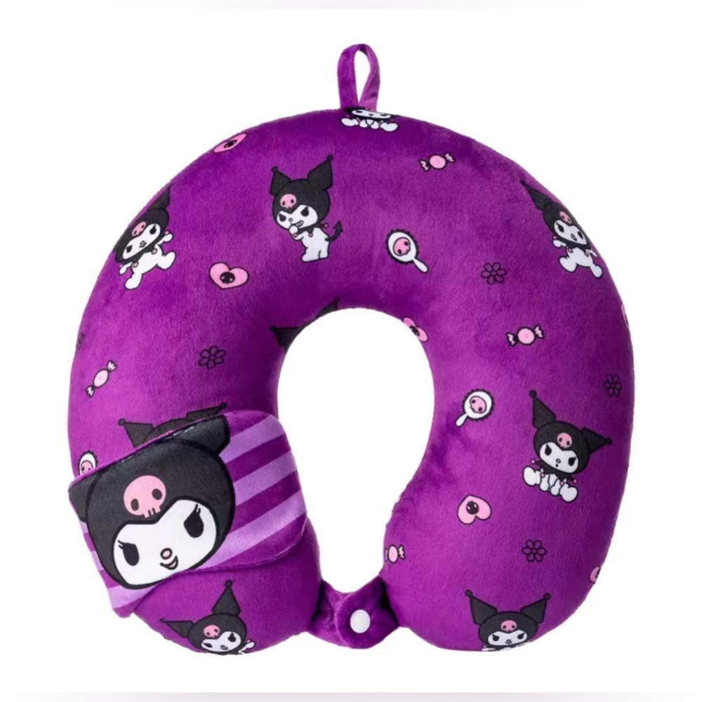 Kuromi Headrest Pillow Neck with eye mash